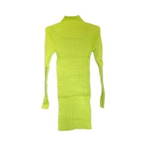 Forever 21 Ribbed Bodycon Lime Green Sweater Dress Women’s Size Small NWT